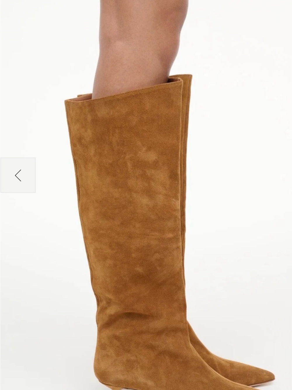 New Staud Sebastian Kitten Heel Suede Knee High Tan Boots Size EU 40.5 10.5 $595 - Picture 4 of 16